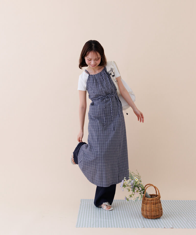 lili 　&ellecyチェックワンピース ciel check onepiece～ｼｴﾙﾁｪｯｸﾜﾝﾋﾟｰｽ | flower／フラワー公式通販