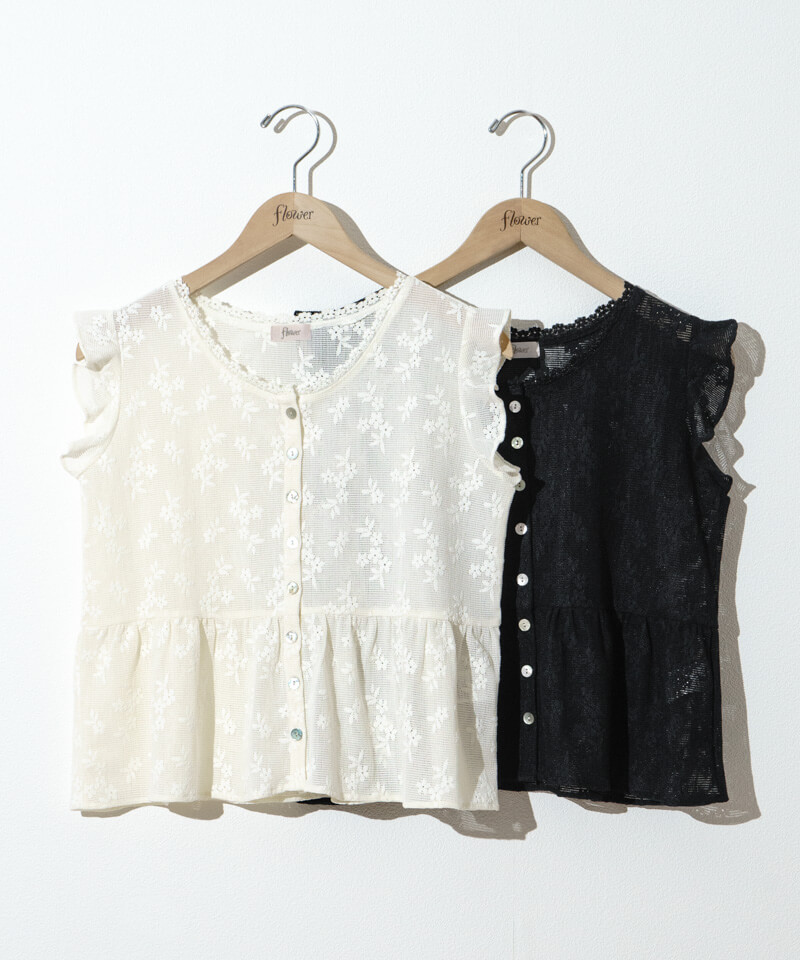 primitive lace top～ﾌﾟﾘﾐﾃｨﾌﾞﾚｰｽﾄｯﾌﾟ | flower／フラワー公式通販