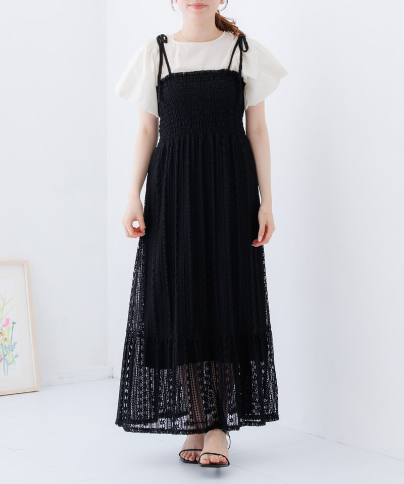 bloom lace onepiece～ﾌﾞﾙｰﾑﾚｰｽﾜﾝﾋﾟｰｽ | flower／フラワー公式通販