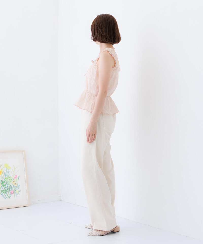 20%OFF】shirring frill bustier～ｼｬｰﾘﾝｸﾞﾌﾘﾙﾋﾞｽﾁｪ | flower／フラワー