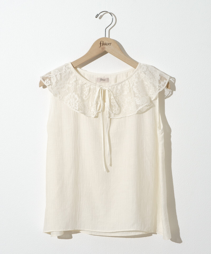 bloom collar top～ﾌﾞﾙｰﾑｶﾗｰﾄｯﾌﾟ | flower／フラワー公式通販