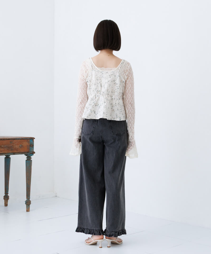 20%OFF】blossom jacquard top～ﾌﾞﾛｯｻﾑｼﾞｬｶﾞｰﾄﾞﾄｯﾌﾟ | flower