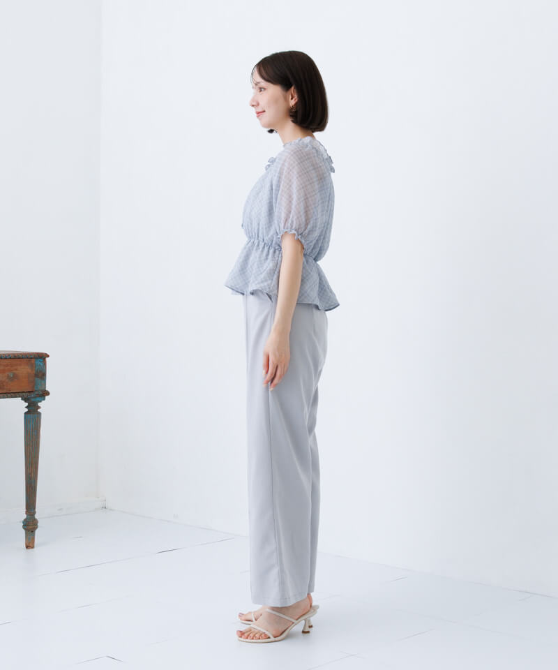 dusk check blouse～ﾀﾞｽｸﾁｪｯｸﾌﾞﾗｳｽ | flower／フラワー公式通販