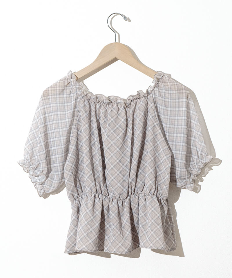 dusk check blouse～ﾀﾞｽｸﾁｪｯｸﾌﾞﾗｳｽ | flower／フラワー公式通販