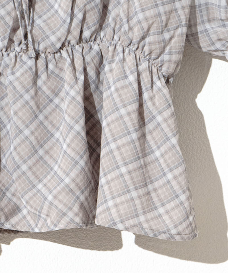 dusk check blouse～ﾀﾞｽｸﾁｪｯｸﾌﾞﾗｳｽ | flower／フラワー公式通販