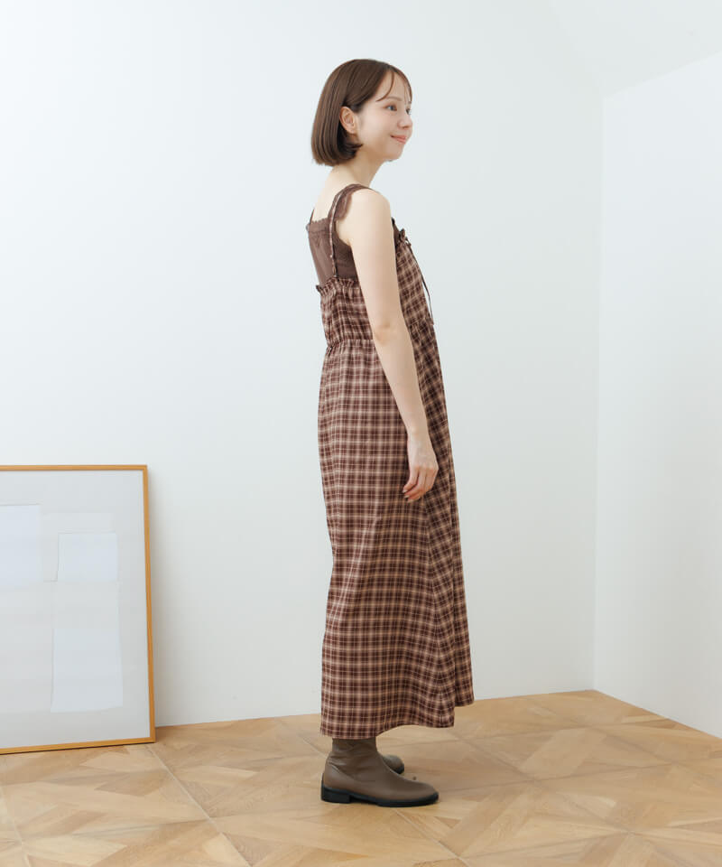 ribbon check onepiece～ﾘﾎﾞﾝﾁｪｯｸﾜﾝﾋﾟｰｽ | flower／フラワー公式通販