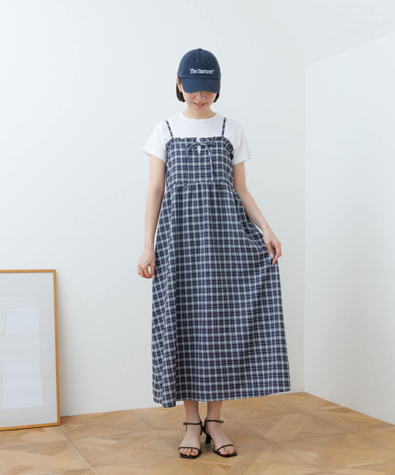 ribbon check onepiece～ﾘﾎﾞﾝﾁｪｯｸﾜﾝﾋﾟｰｽ | flower／フラワー公式通販