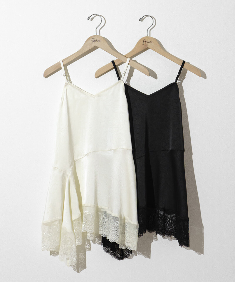 satin lace cami～ｻﾃﾝﾚｰｽｷｬﾐ | flower／フラワー公式通販