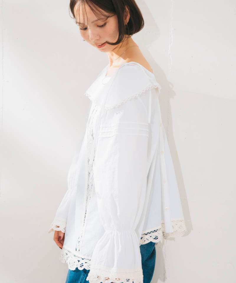 cherish lace blouseの着用イメージ2