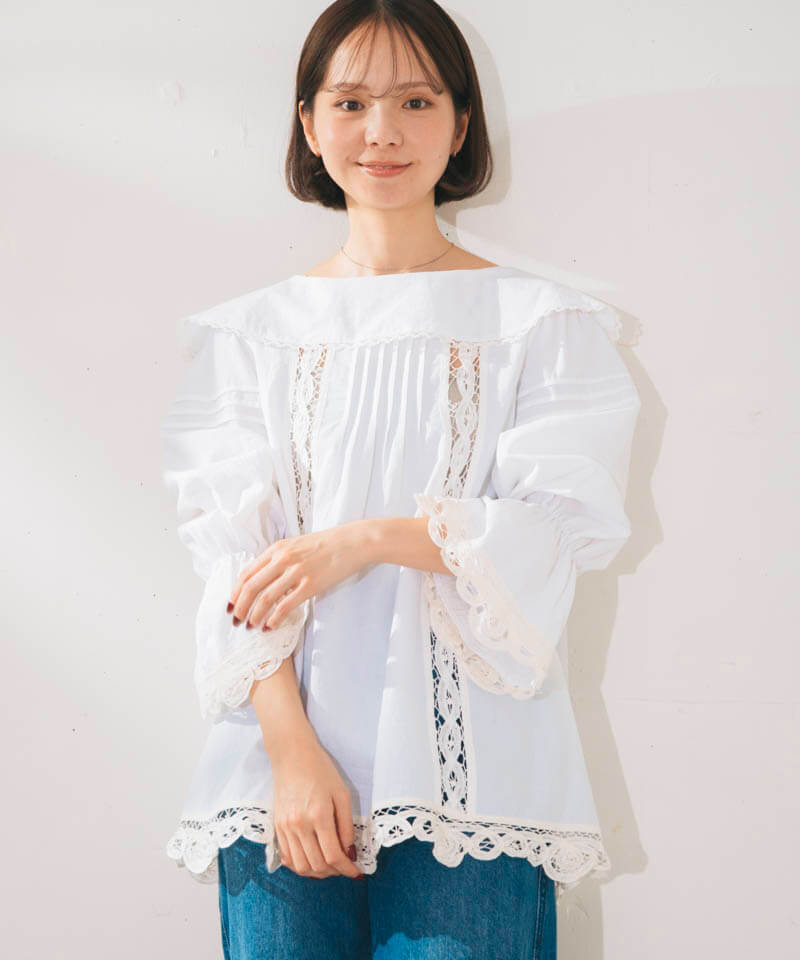 cherish lace blouse～ﾁｪﾘｯｼｭﾚｰｽﾌﾞﾗｳｽ | flower／フラワー公式通販
