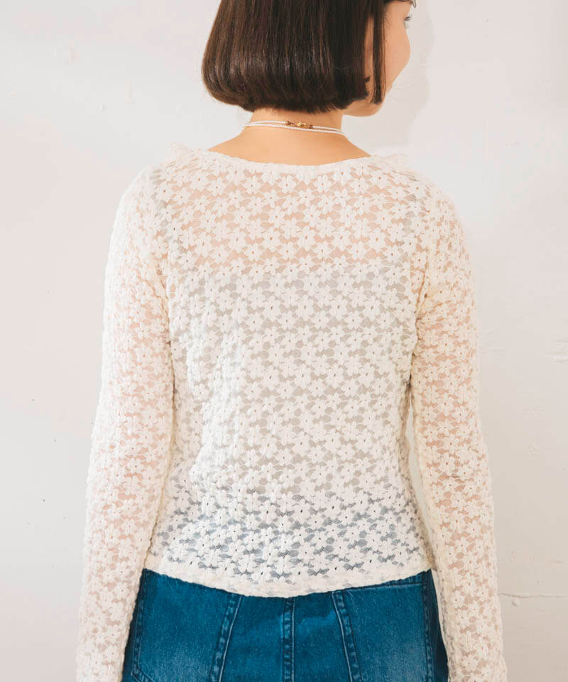frill lace cardigan～ﾌﾘﾙﾚｰｽｶｰﾃﾞｨｶﾞﾝ | flower／フラワー公式通販