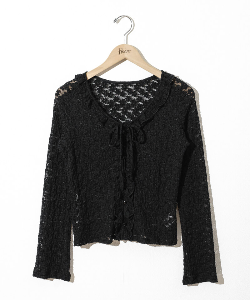 frill lace cardigan～ﾌﾘﾙﾚｰｽｶｰﾃﾞｨｶﾞﾝ | flower／フラワー公式通販