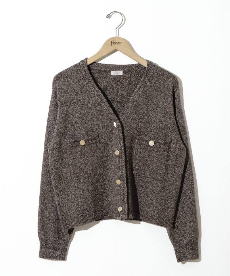 lady melange cardigan～ﾚﾃﾞｨｰﾒﾗﾝｼﾞｶｰﾃﾞｨｶﾞﾝ | flower／フラワー公式通販