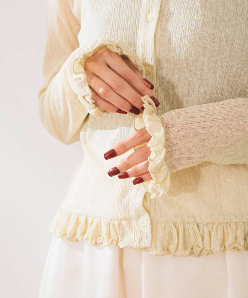 sheer frill top～ｼｱｰﾌﾘﾙﾄｯﾌﾟ | flower／フラワー公式通販