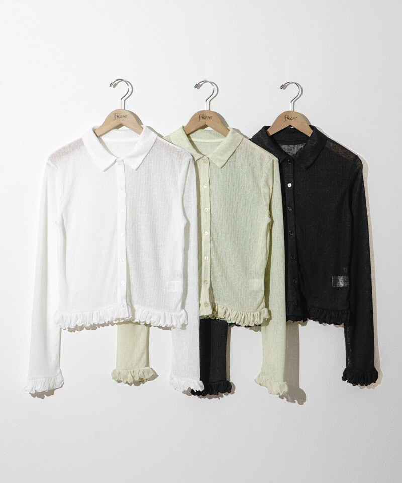 sheer frill top～ｼｱｰﾌﾘﾙﾄｯﾌﾟ | flower／フラワー公式通販