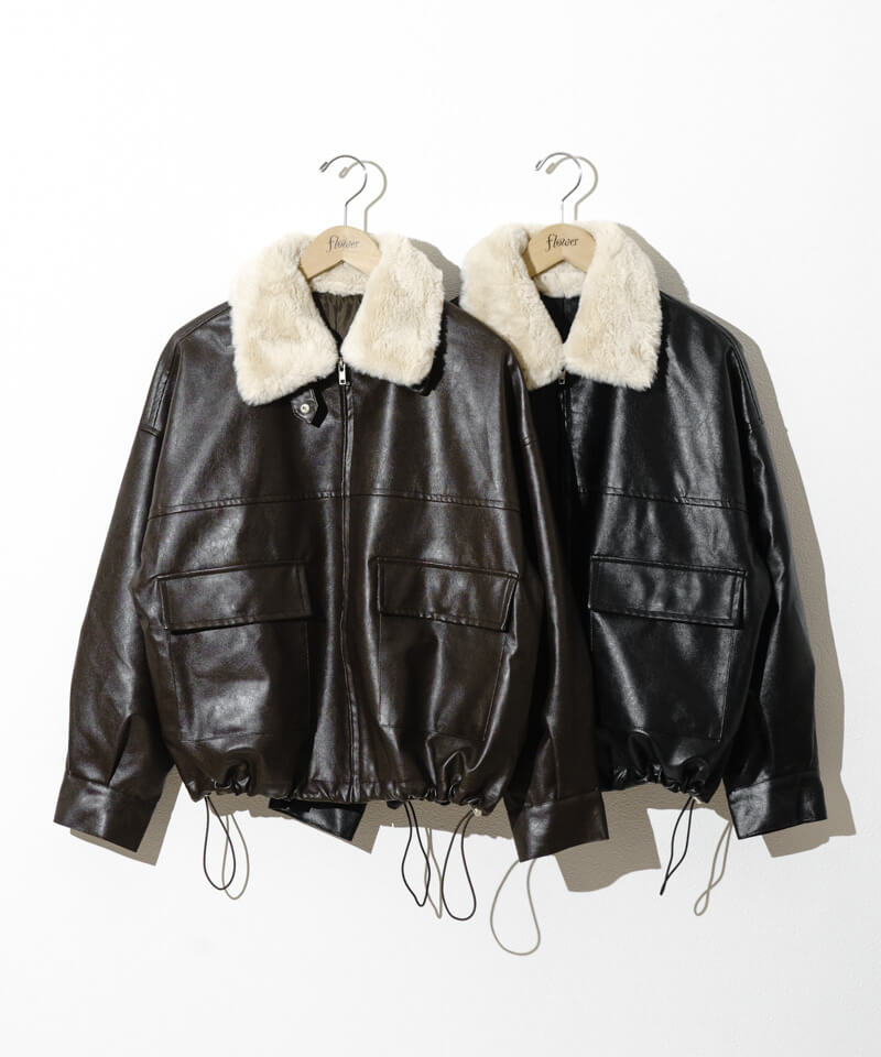 レザーライクジャケット