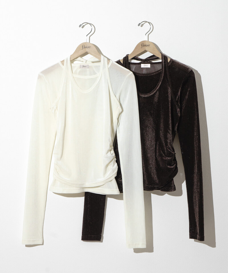 sheer velour tops～ｼｱｰﾍﾞﾛｱﾄｯﾌﾟｽ | flower／フラワー公式通販