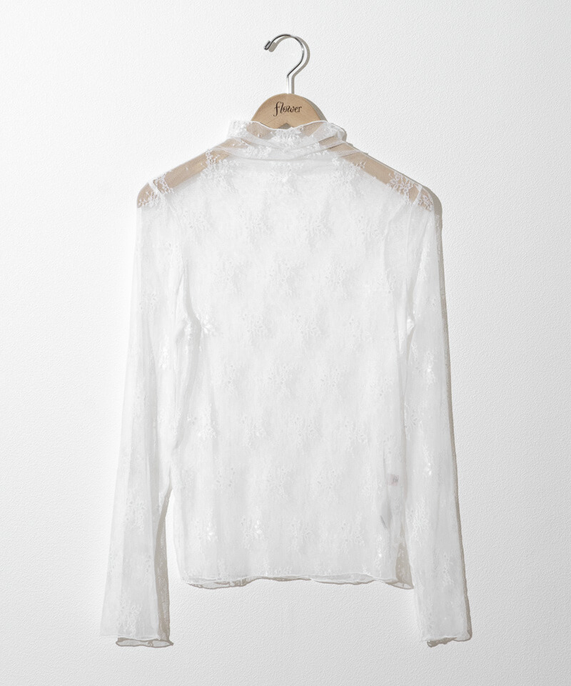 sheer lace top～ｼｱｰﾚｰｽﾄｯﾌﾟ | flower／フラワー公式通販