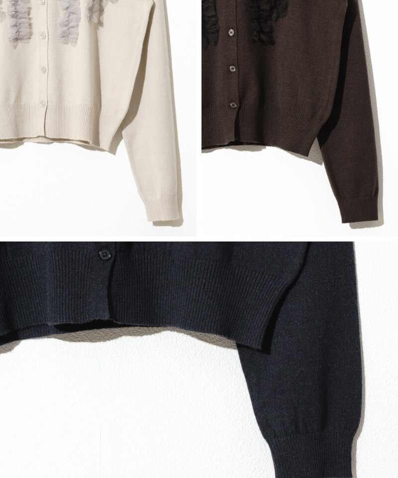 frill tulle cardigan～ﾌﾘﾙﾁｭｰﾙｶｰﾃﾞｨｶﾞﾝ | flower／フラワー公式通販