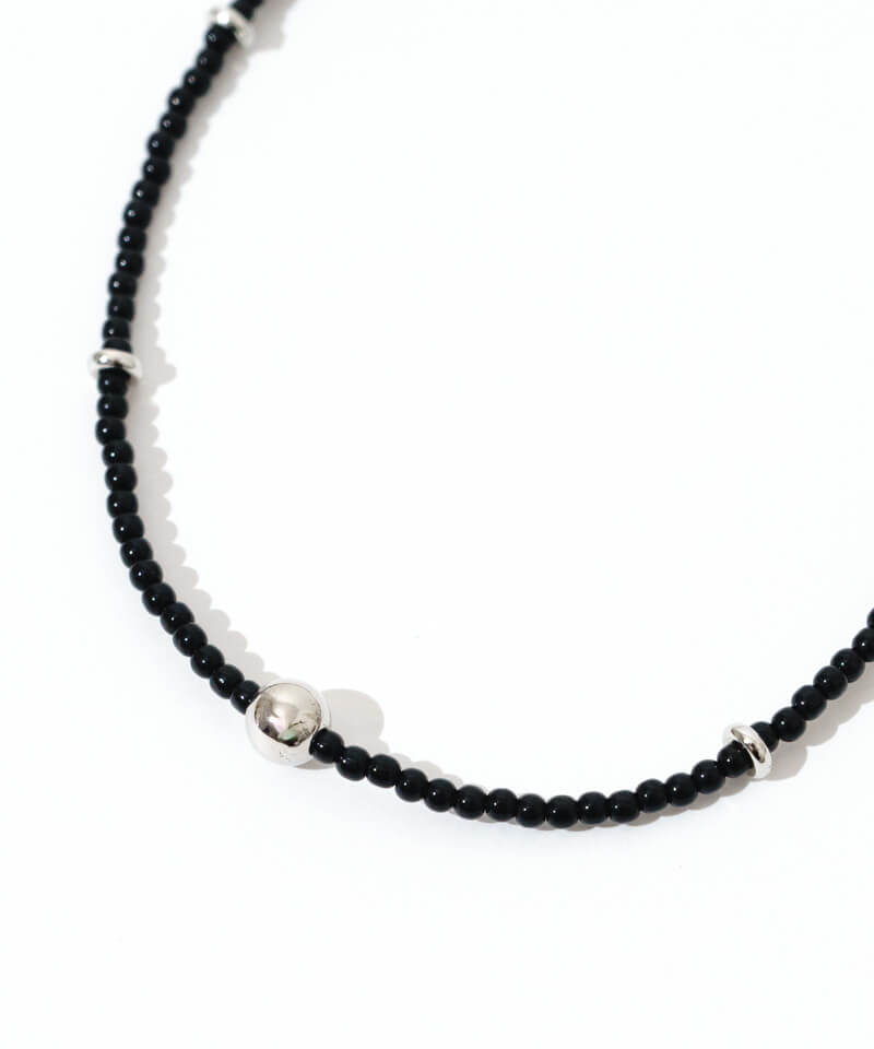 CCマーク ビーズ ネックレス♡ noir line necklace～ﾉｱｰﾙﾗｲﾝﾈｯｸﾚｽ | flower／フラワー公式通販