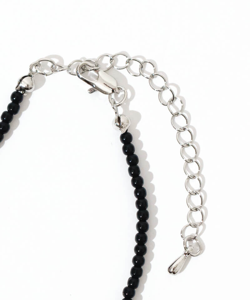 CCマーク ビーズ ネックレス♡ noir line necklace～ﾉｱｰﾙﾗｲﾝﾈｯｸﾚｽ | flower／フラワー公式通販