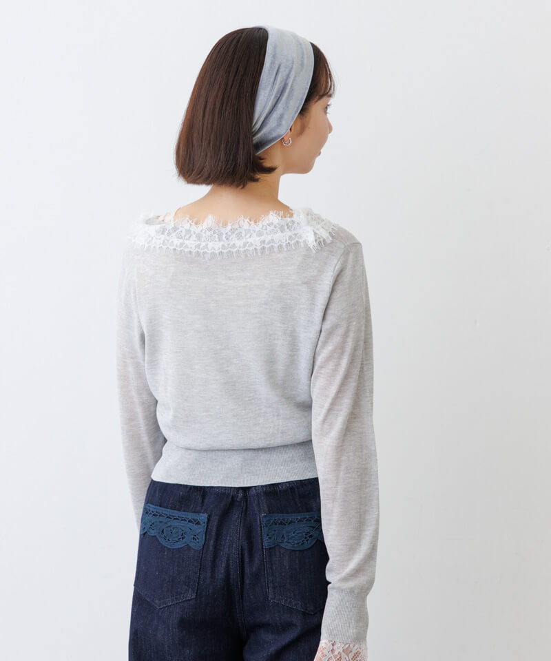 lace trim cardigan～ﾚｰｽﾄﾘﾑｶｰﾃﾞｨｶﾞﾝ | flower／フラワー公式通販