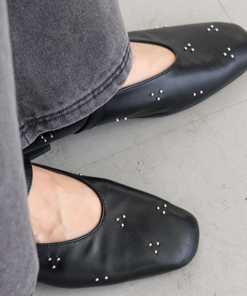 studs strap shoes～ｽﾀｯｽﾞｽﾄﾗｯﾌﾟｼｭｰｽﾞ | flower／フラワー公式通販