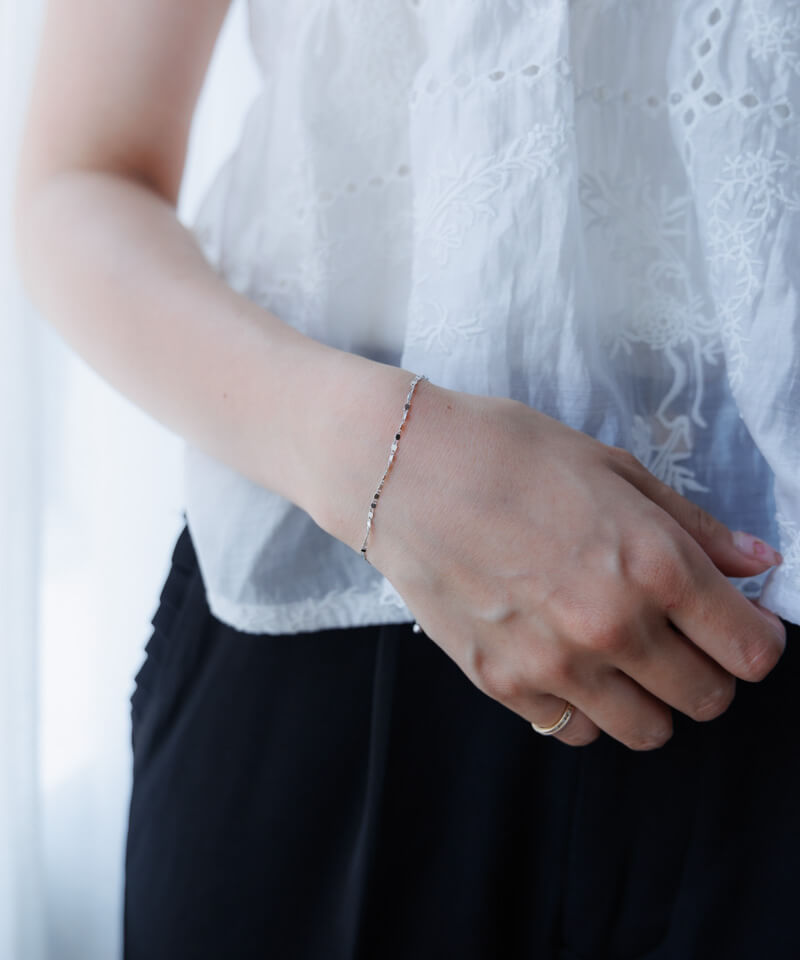 silver chain bracelet ～ｼﾙﾊﾞｰﾁｪｰﾝﾌﾞﾚｽﾚｯﾄ | flower／フラワー