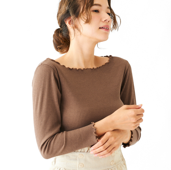 OUTLET】mellow rib top ～ﾒﾛｰﾘﾌﾞﾄｯﾌﾟ | flower／フラワー公式通販