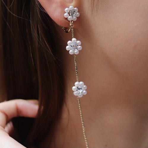 pearly fleur earring ～ﾊﾟｰﾘｰﾌﾙｰﾙｲﾔﾘﾝｸﾞ | flower WEB SHOP 