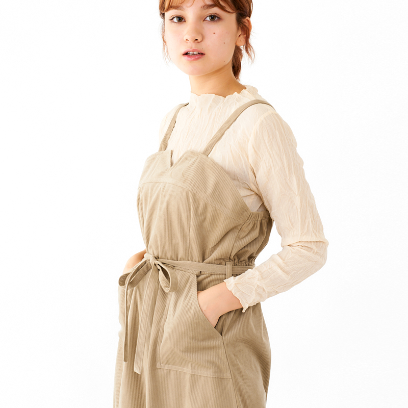 プライスダウン】corduroy apron onepiece ～ｺｰﾃﾞｭﾛｲｴﾌﾟﾛﾝﾜﾝﾋﾟｰｽ | flower／フラワー公式通販