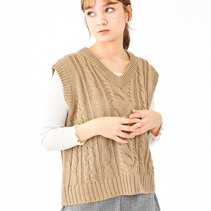 【プライスダウン】british knit vest ～ﾌﾞﾘﾃｨｯｼｭﾆｯﾄﾍﾞｽﾄ | flower