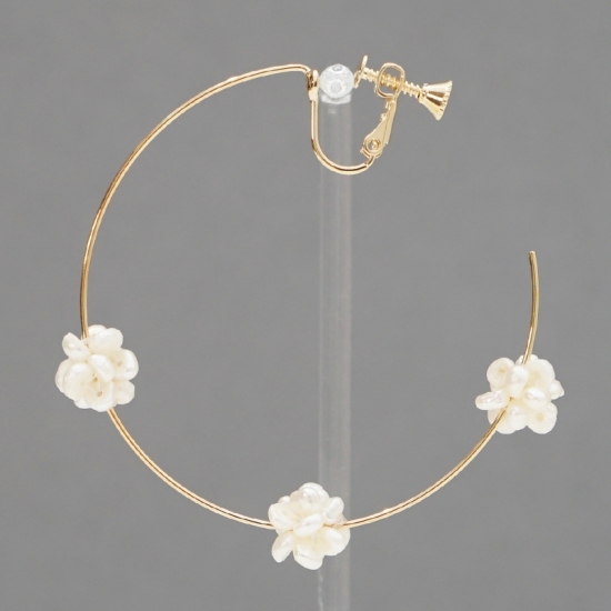 perle hoop earring ～ﾍﾟﾙﾙﾌｰﾌﾟｲﾔﾘﾝｸﾞ | flower WEB SHOP | フラワー 